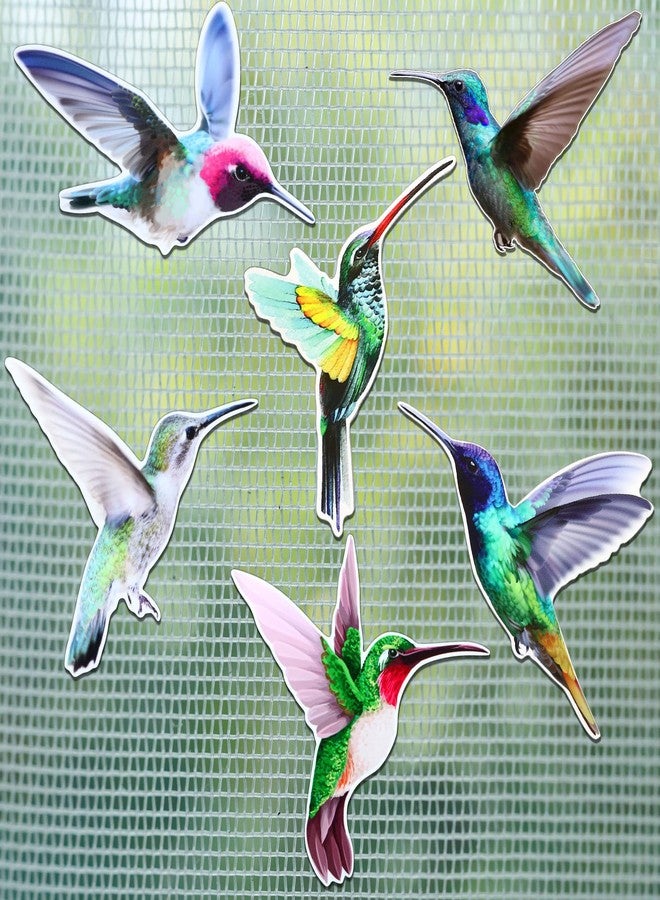 Eaasty 12 Pcs Hummingbird Screen Door Magnets Hummingbird Saver Magnets Flexible Magnetic Decals Decorative Double Sided Magnetic Screen Stickers for Window Patio Sliding Doors Protector - Image 1